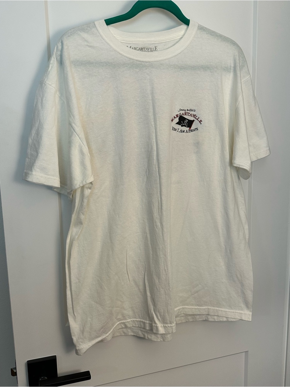 Margaritaville White Short Sleeve Crew Tee with Yes I am a Pirate graphics